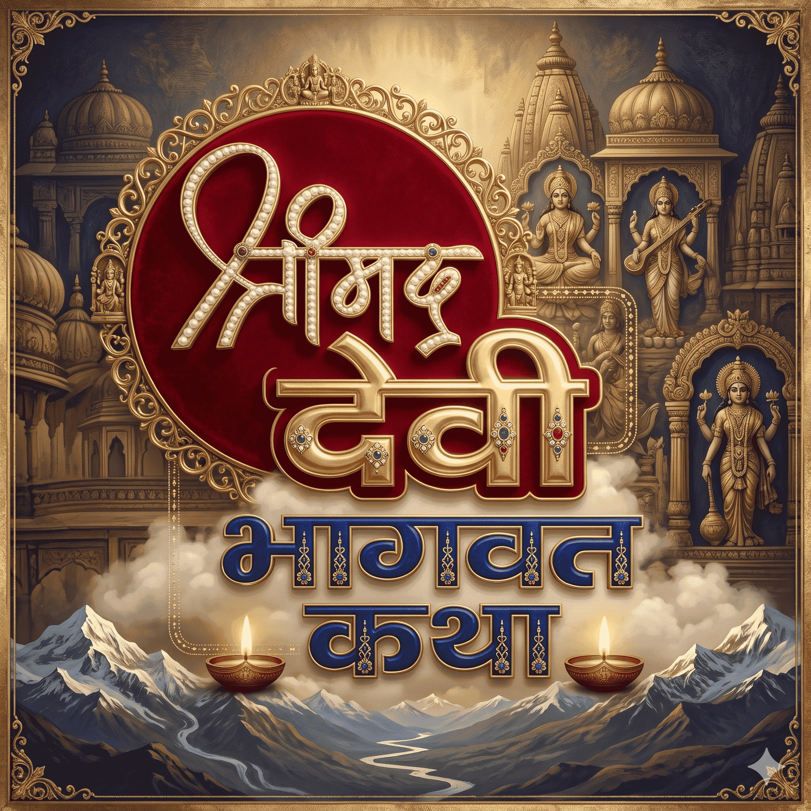 "Shri Hitendra Krishna Ji Maharaj dwara Devi Bhagwat Katha aur divya pravachan"